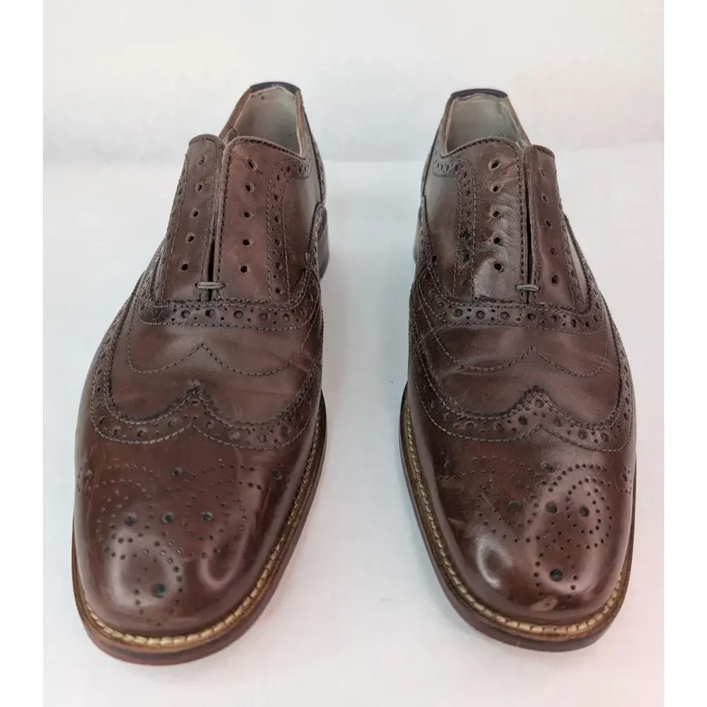 Clarks Craftmaster Oliver Brown Leather Brogue Oxfords 15775 Mens Shoes 7.5